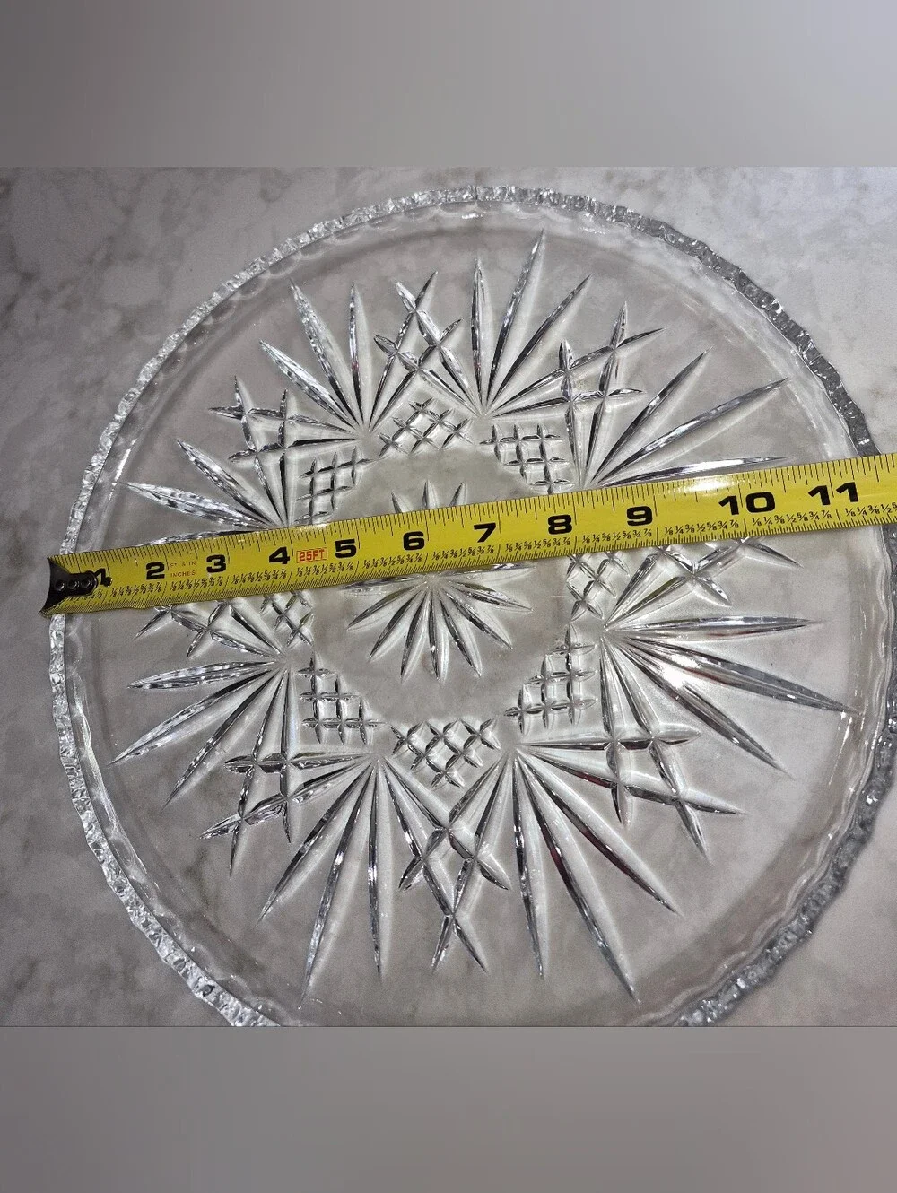 Vintage 24% Lead Cystal Serving Platter/Tray ,cristal D' Arques (J.G. Durand)
